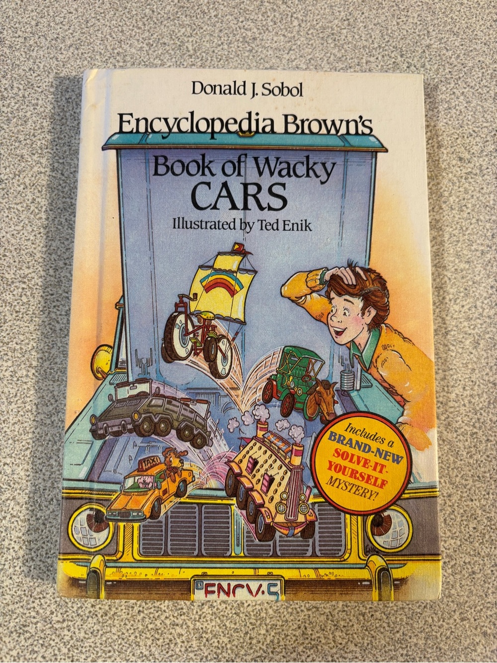 Vintage Encyclopedia Brown's Book of Wacky Cars-Boys Club Weekly-First Edition